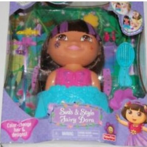 Dora The Explorer Suds & Styles🙇‍♀️ Fairy Dora🧚By Fisher-Price 🆕FAST📦🏃🏻💨⚡ - Picture 7 of 16
